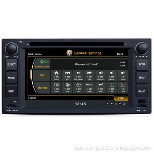 Ouchuangbo S100 6.2 inch HD touchscreen special Toyota Corolla 2004-2011 car entertainment system